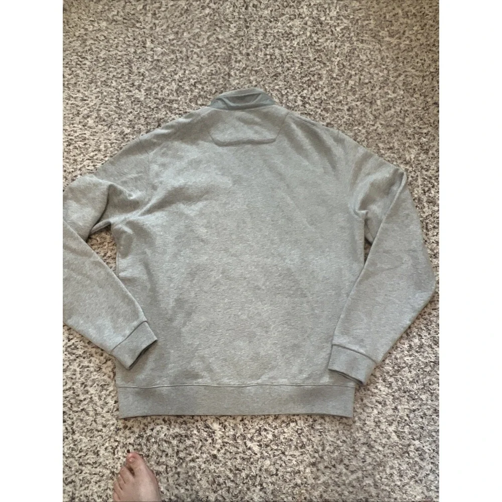 Z Zegna Mens SweatJacket Full Zip Size XXL Light Gray Zip Pockets Polyester
